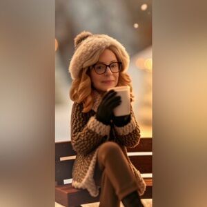 Cozy Knit Winter Hat and Gloves Set